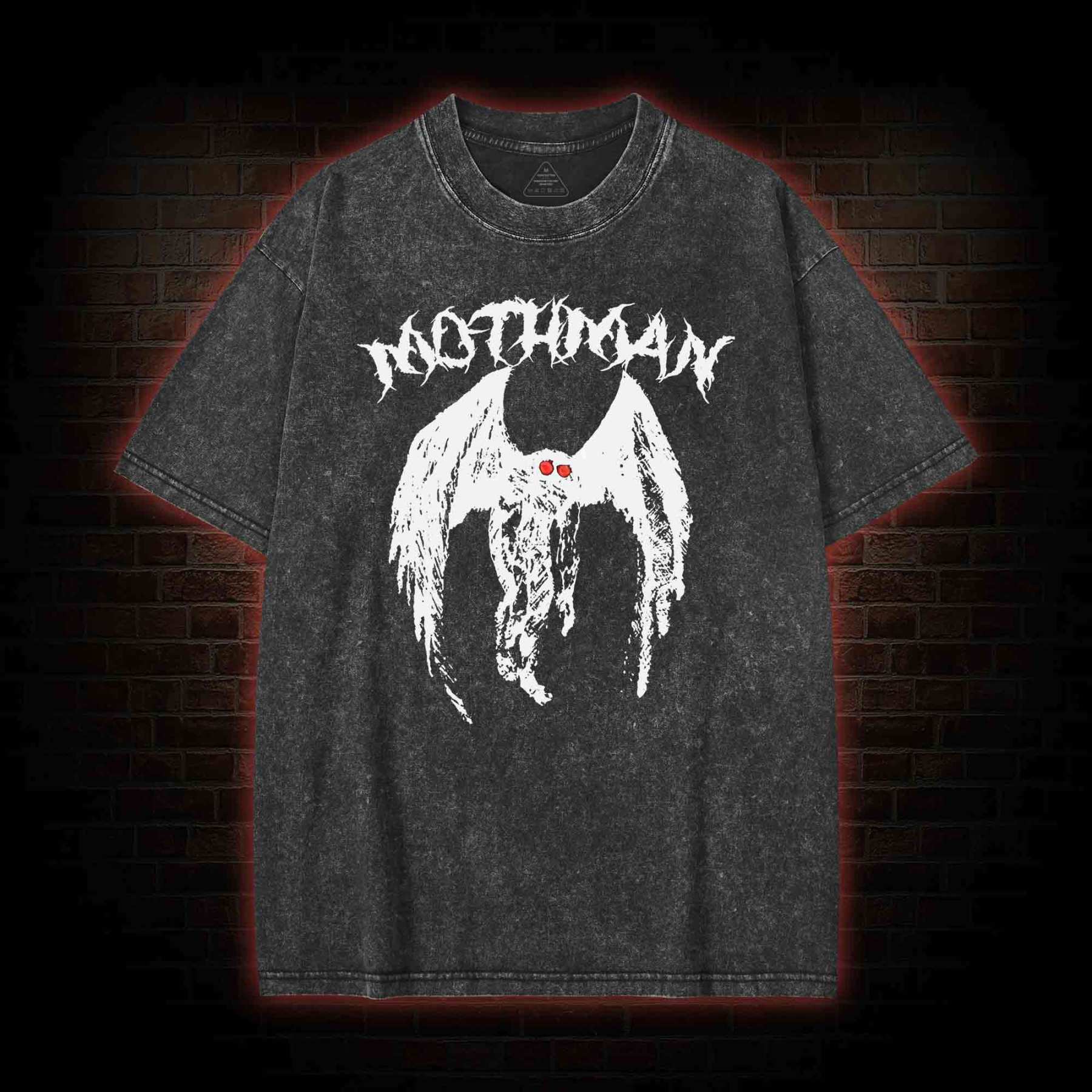 Spooky Mothman Washed T-shirt