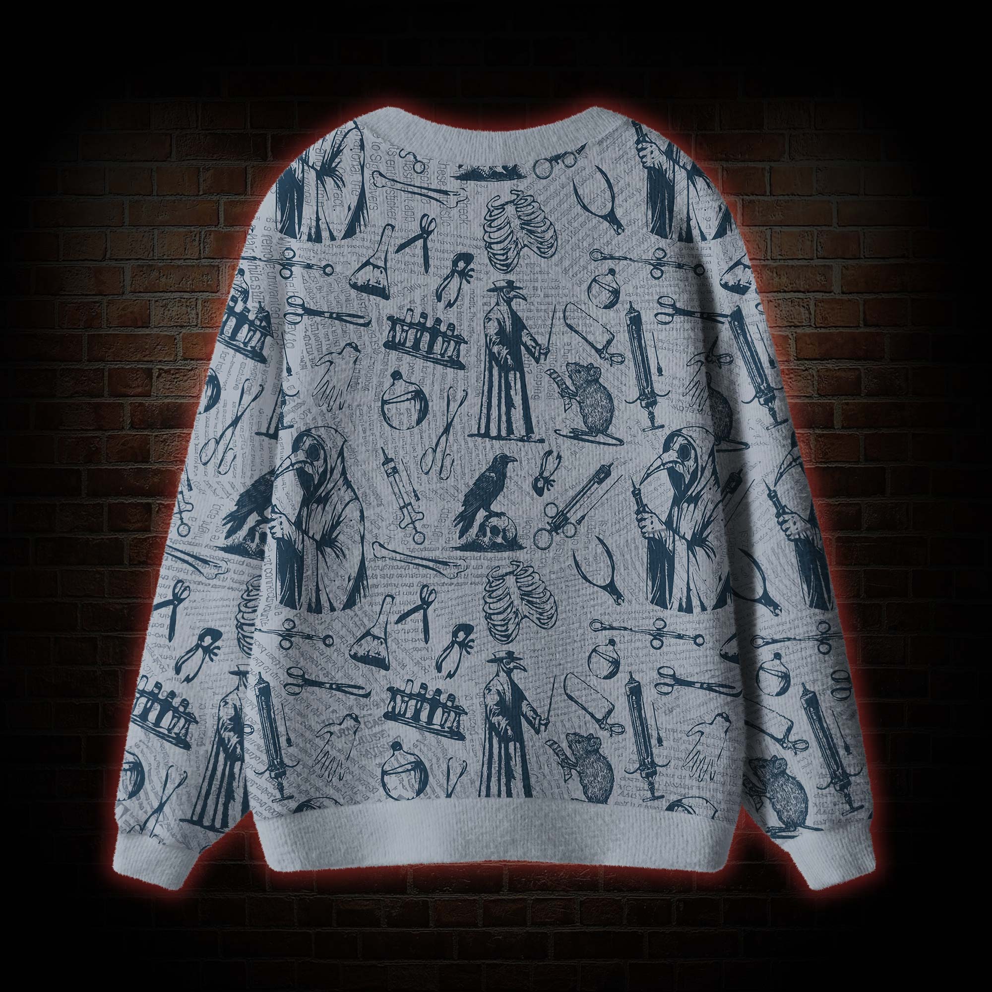 Black Death Cardigan Sweater