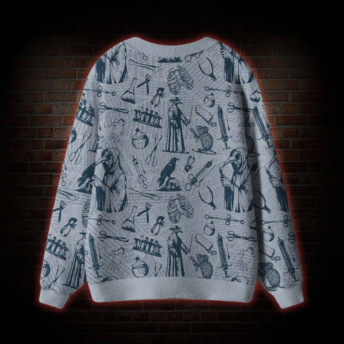 Black Death Cardigan Sweater