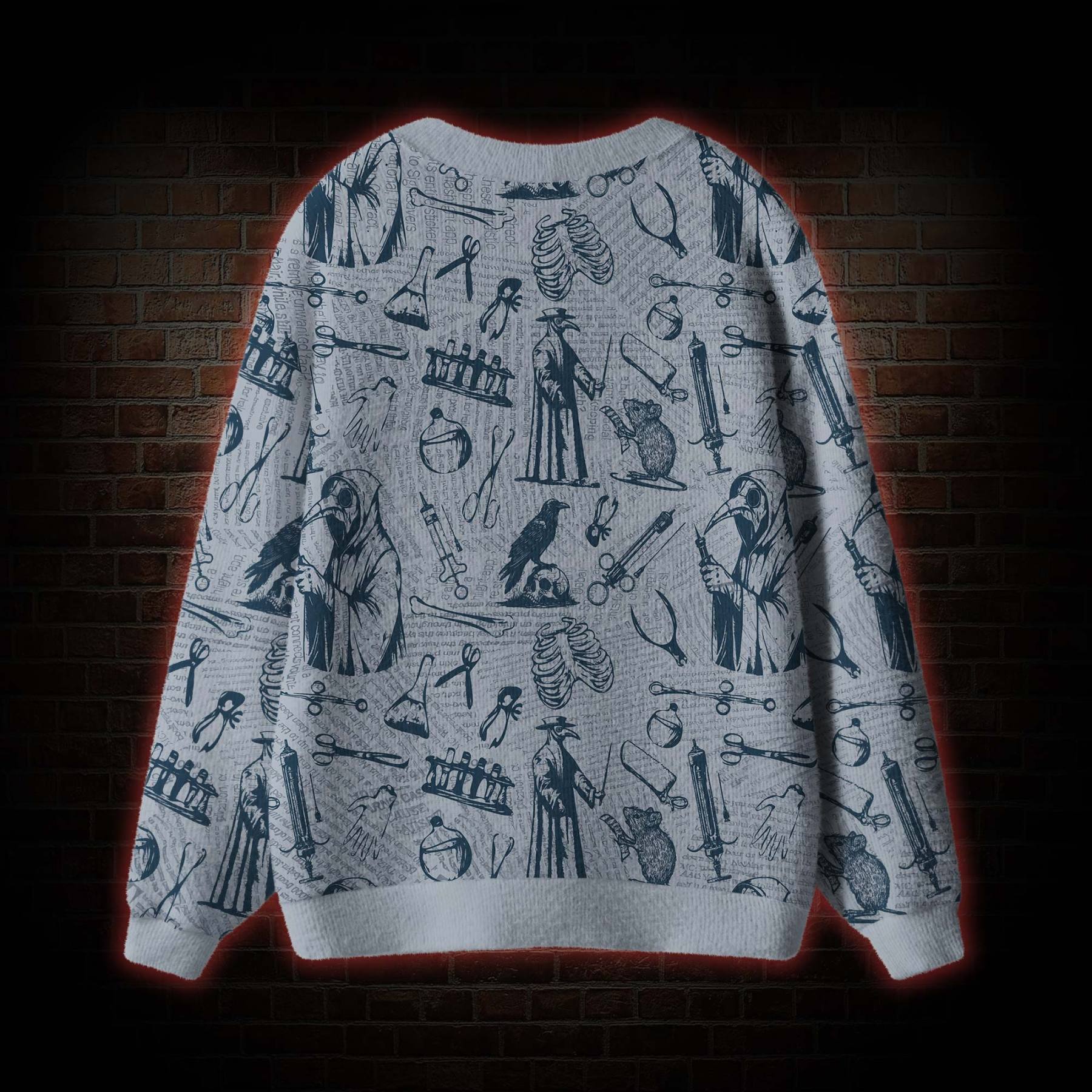 Black Death Cardigan Sweater