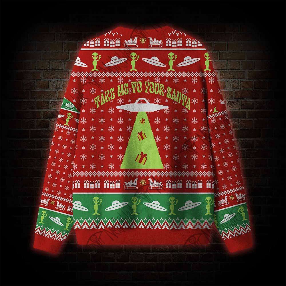 Alien Believes in Santa! Ugly Sweatshirts