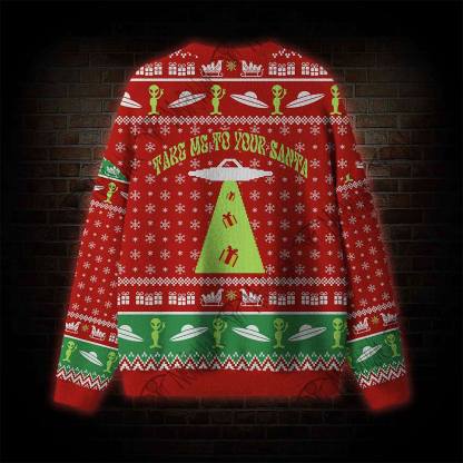 Alien Believes in Santa! Ugly Sweatshirts