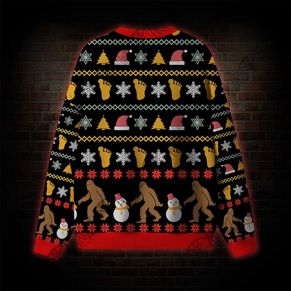 Bigfoot is Coming to Town Ugly Sweatshirts