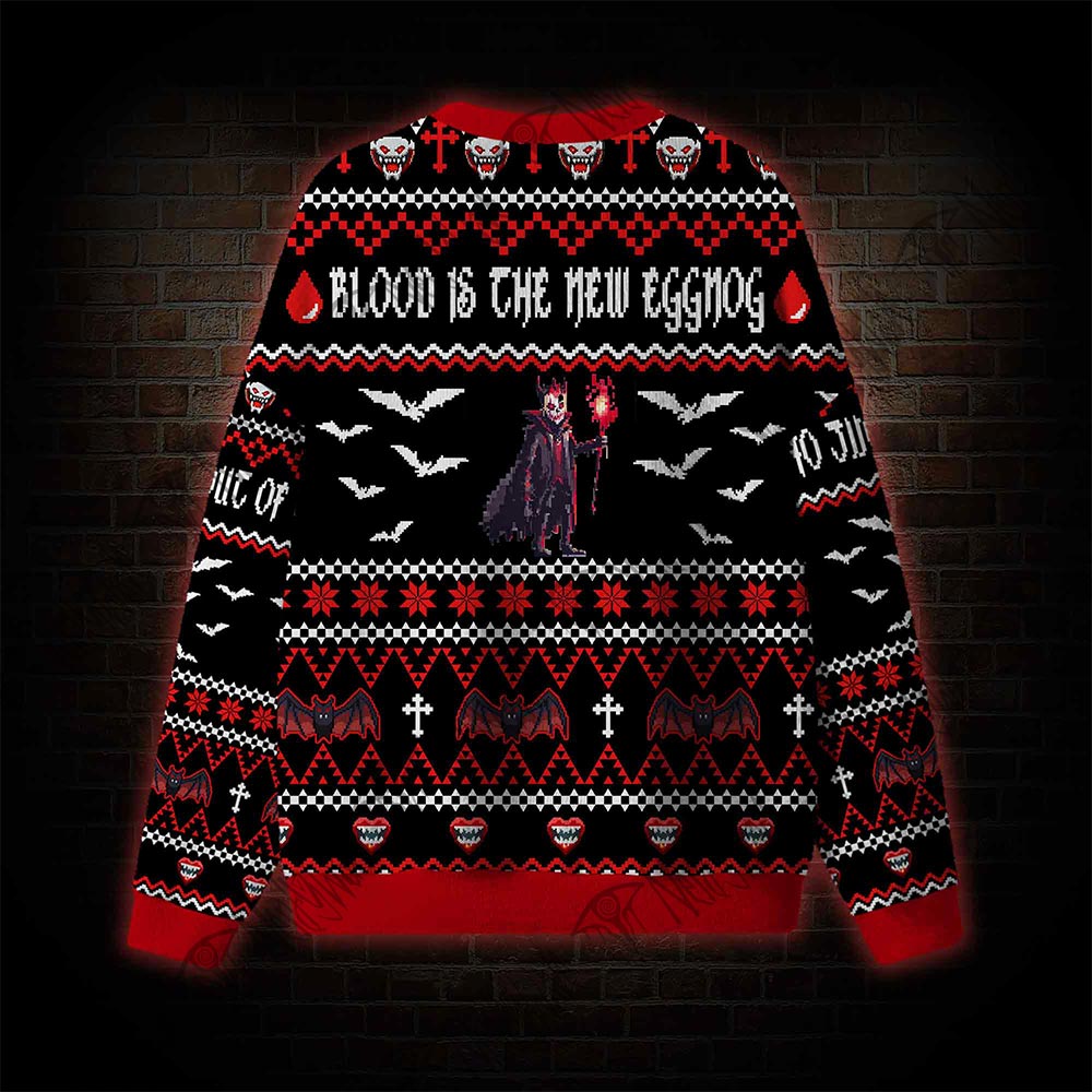 Blood is the New Eggnog Ugly Sweatshirts