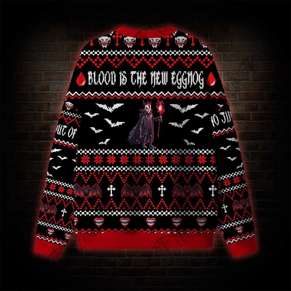 Blood is the New Eggnog Ugly Sweatshirts