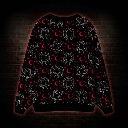 Mothman Night Cardigan Sweater