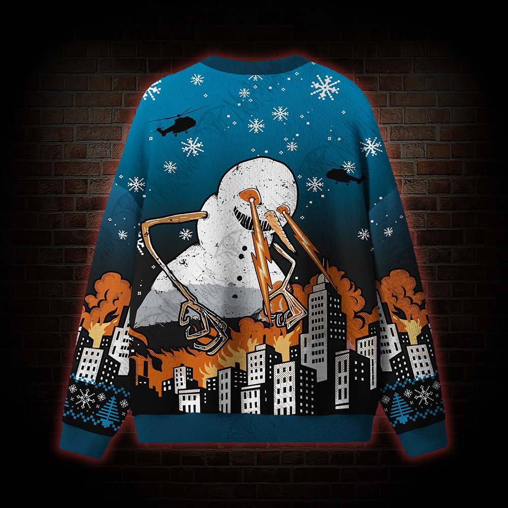 Evil Snowman Ugly Sweatshirts
