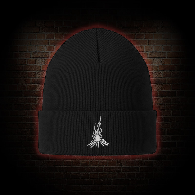 Bonfire Embroidered Beanie
