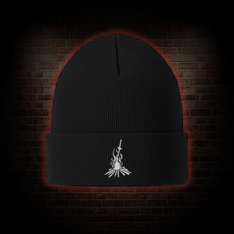 Bonfire Embroidered Beanie