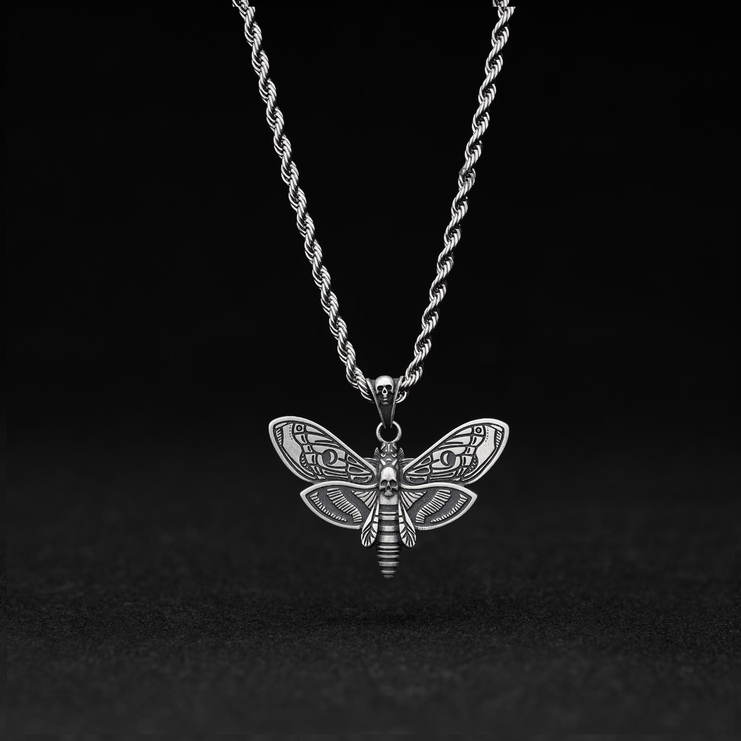 Death Moth Sculptural Necklace