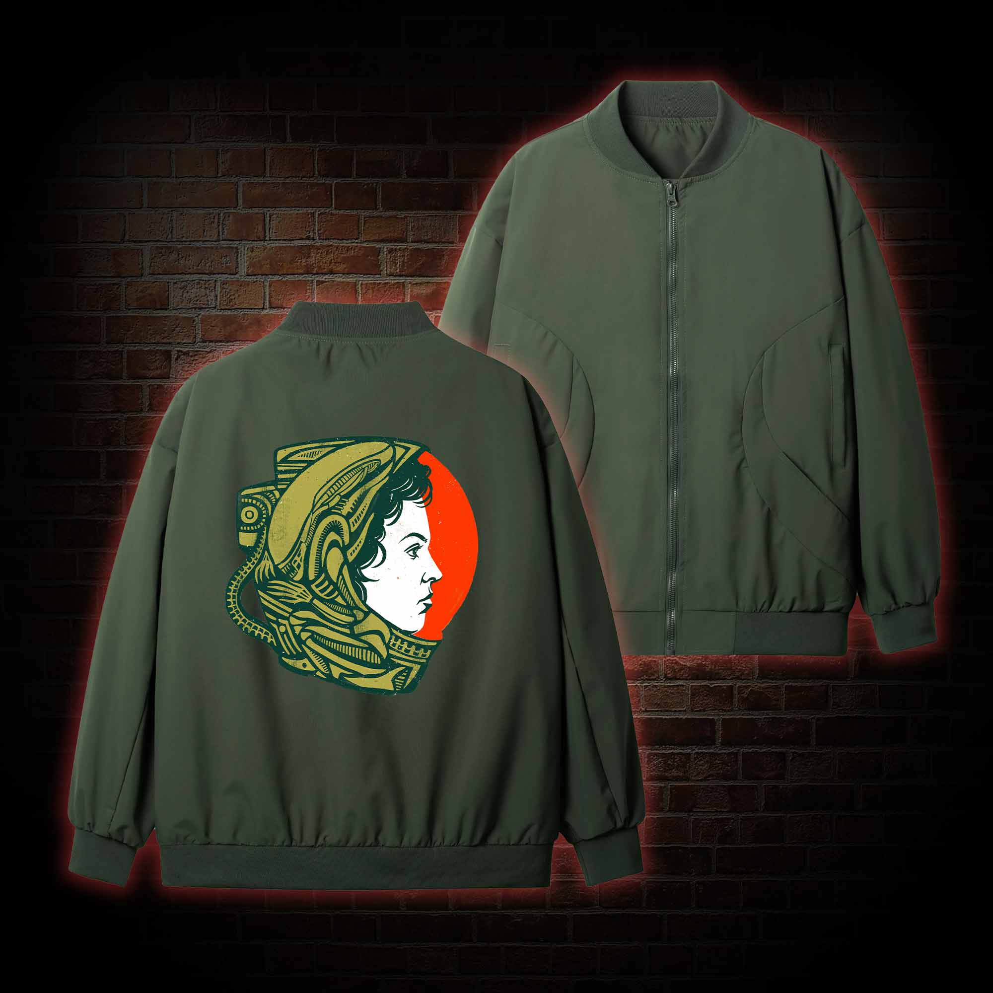 Retro Style Alien Pilot Jacket