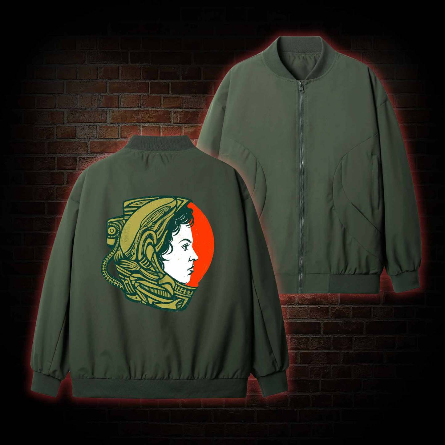 Retro Style Alien Pilot Jacket