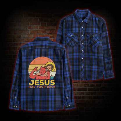 Jesus Has Your Back Unisex Flannel Shirt