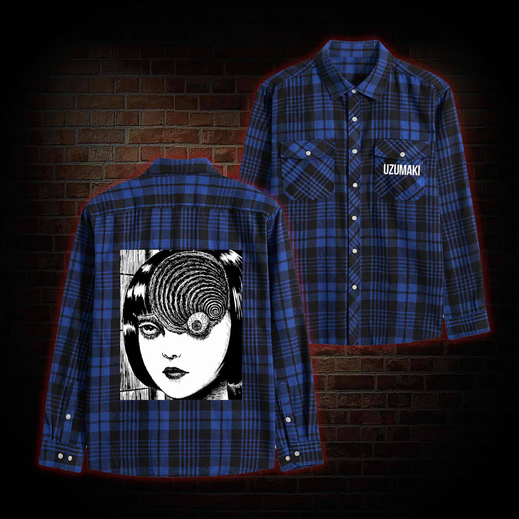 Horror Eyeball Unisex Flannel Shirt