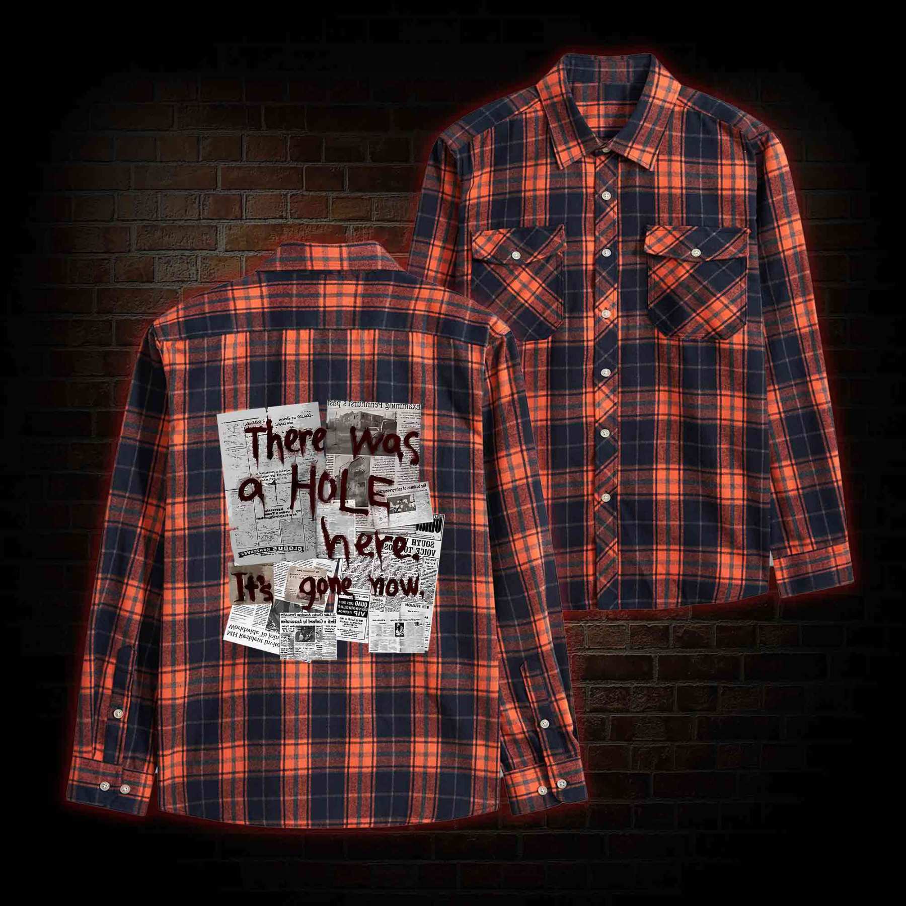 There Was a Hole Unisex Flannel Shirt