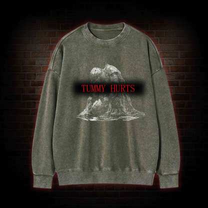 Retro Tummy Hurts Washed Sweatshirt