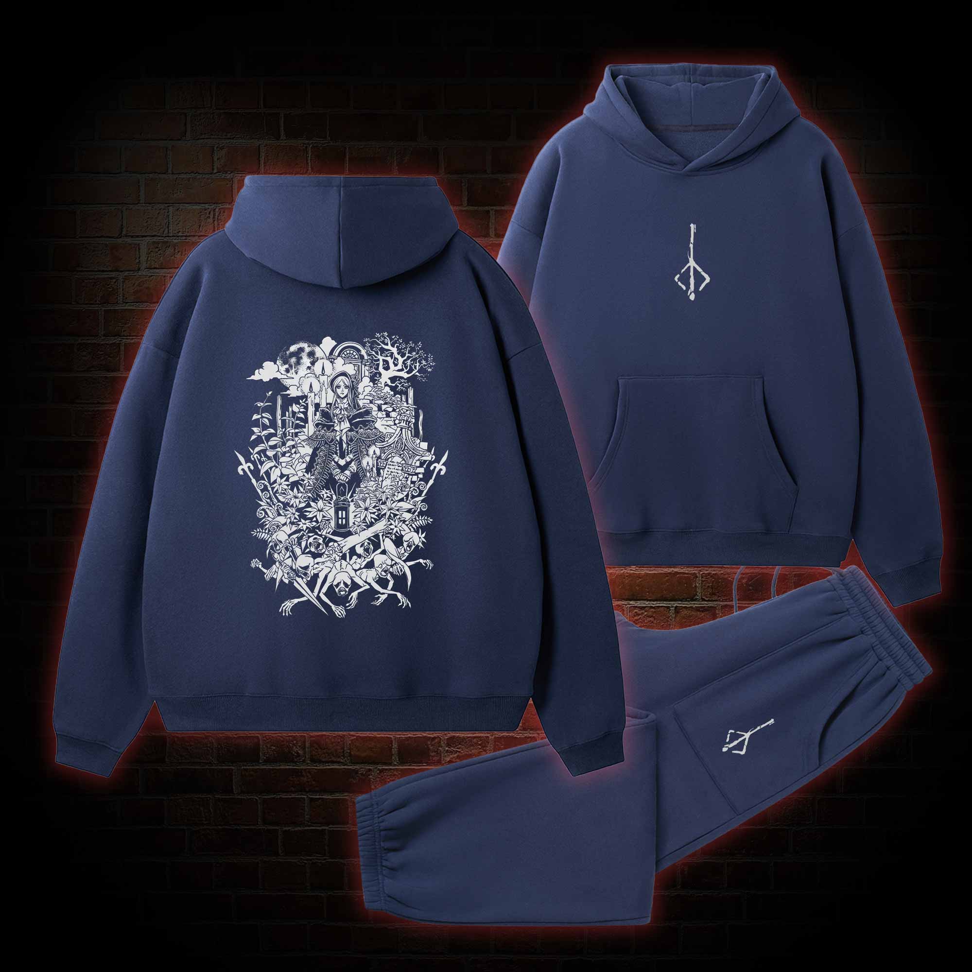 Hello Good Hunter Fleece Hoodie Set
