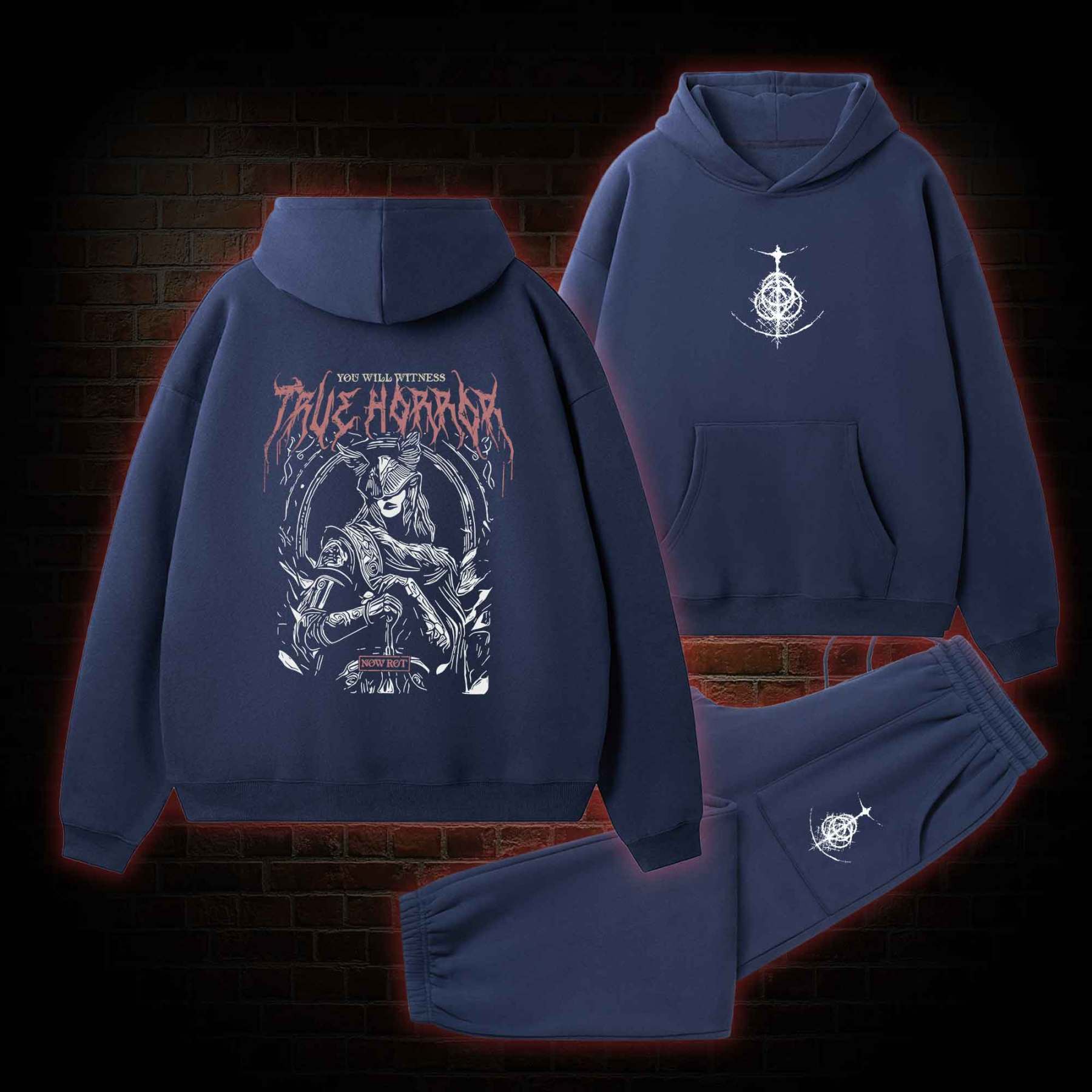 True Horror Vintage Fleece Hoodie Set