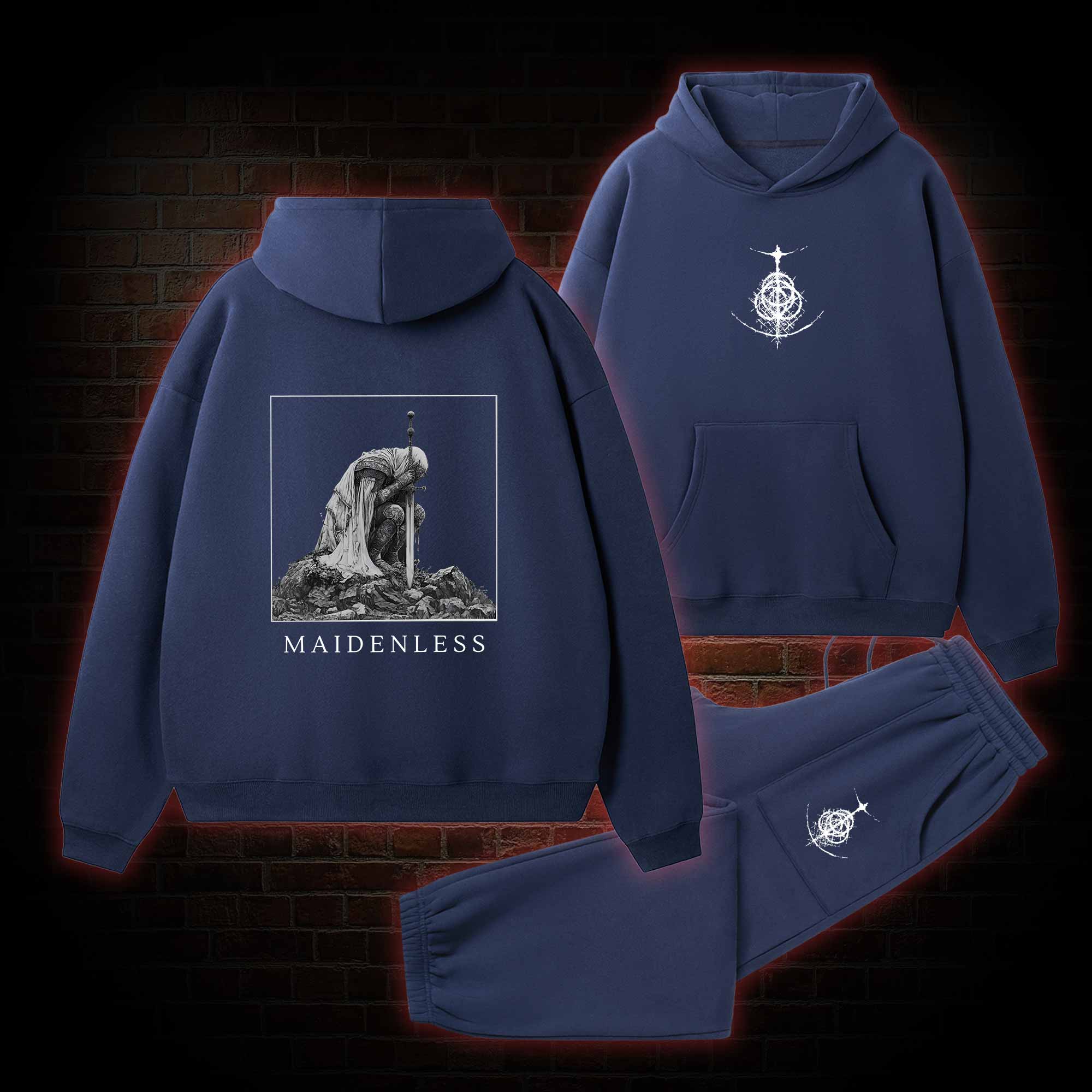 Maidenless Fleece Hoodie Set
