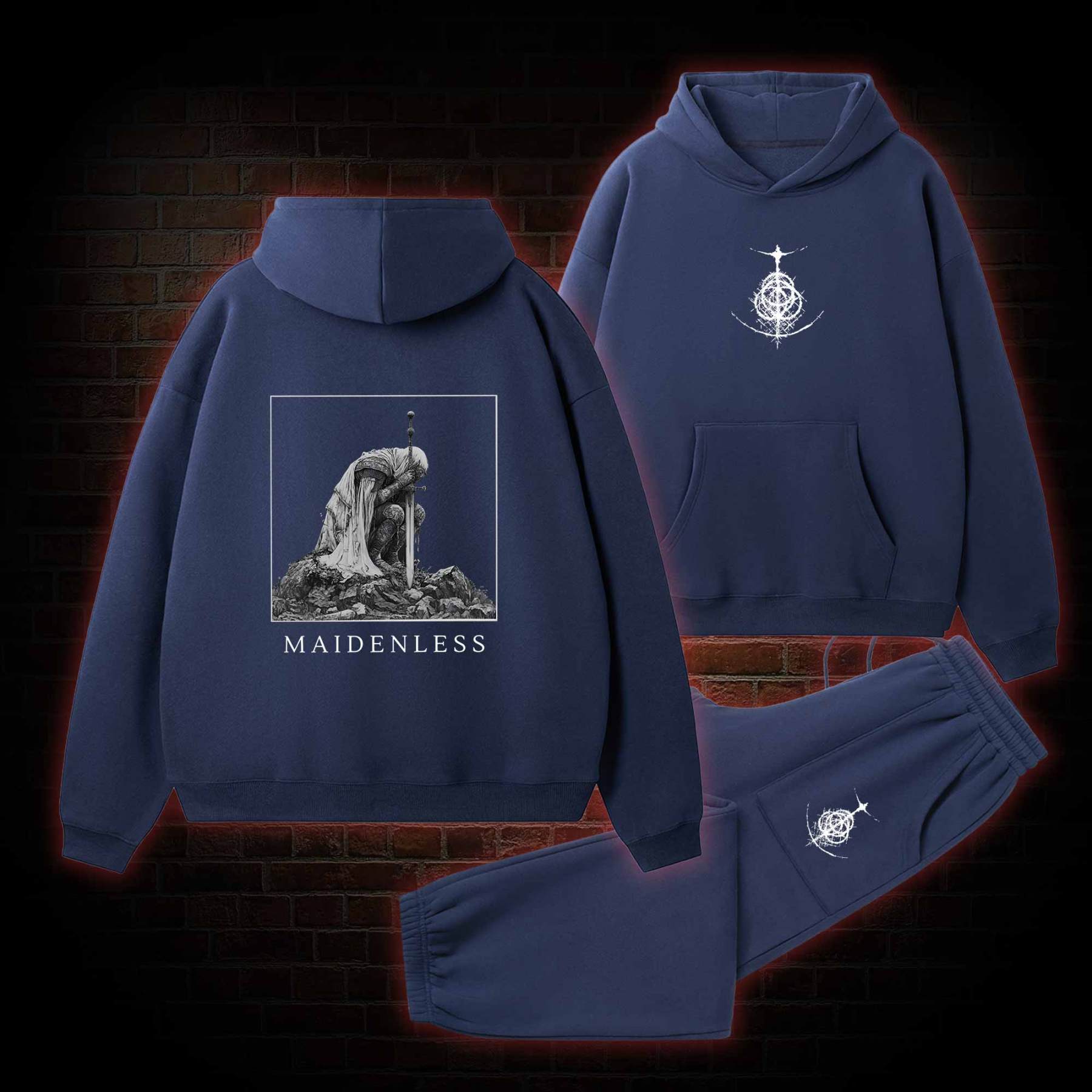Maidenless Fleece Hoodie Set