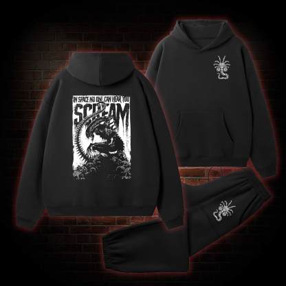 In Space No One Can Hear You Scream Fleece Hoodie Set