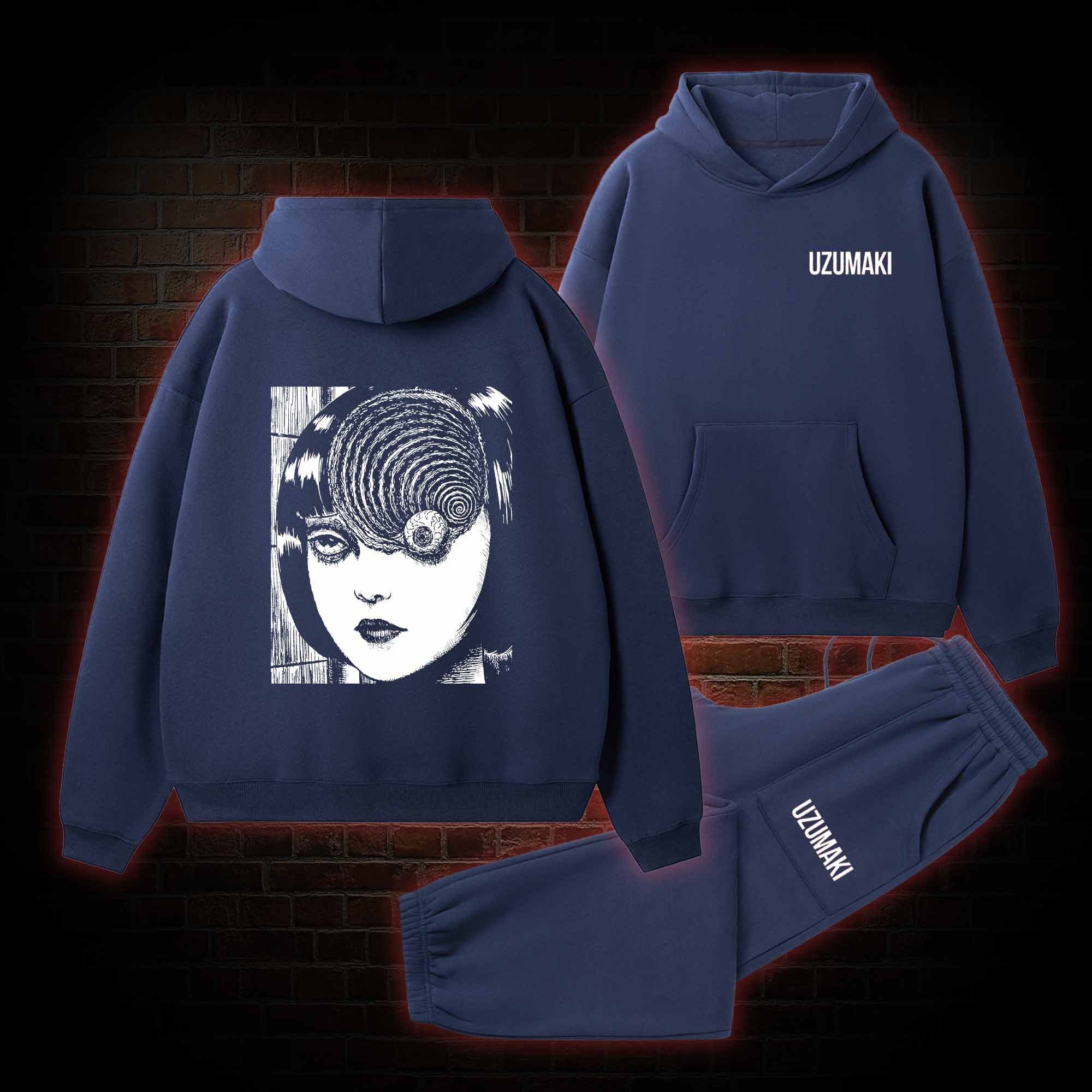 Horror Eyeball Fleece Hoodie Set