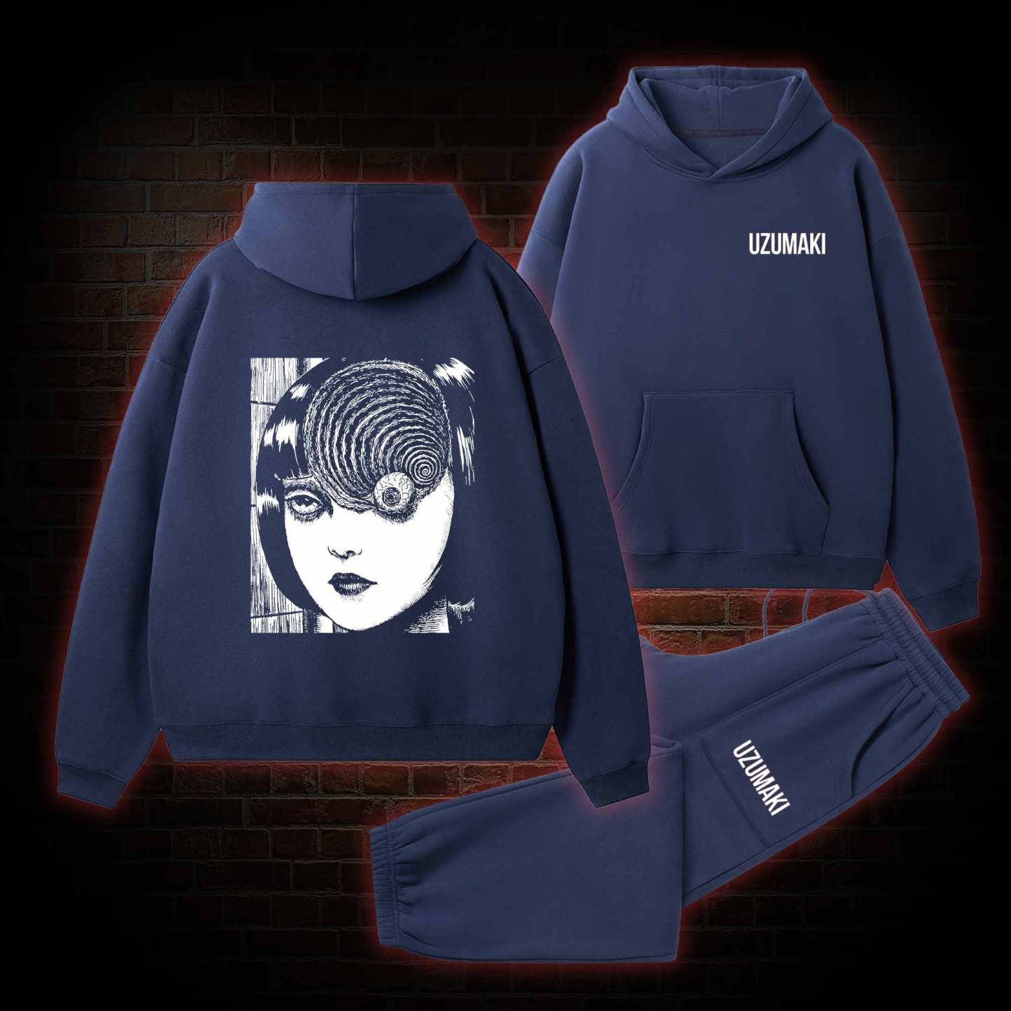 Horror Eyeball Fleece Hoodie Set