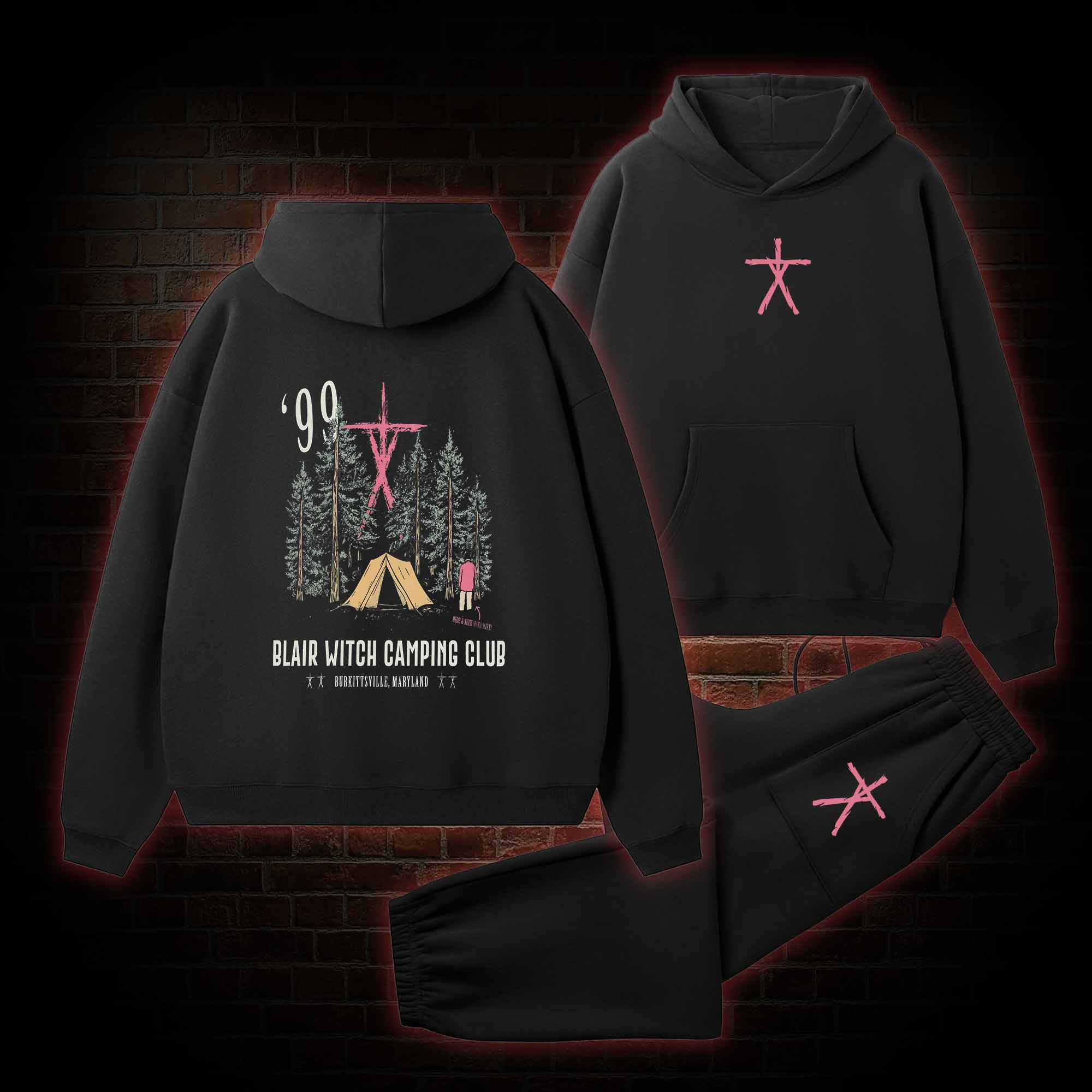 Witch Camping Fleece Hoodie Set