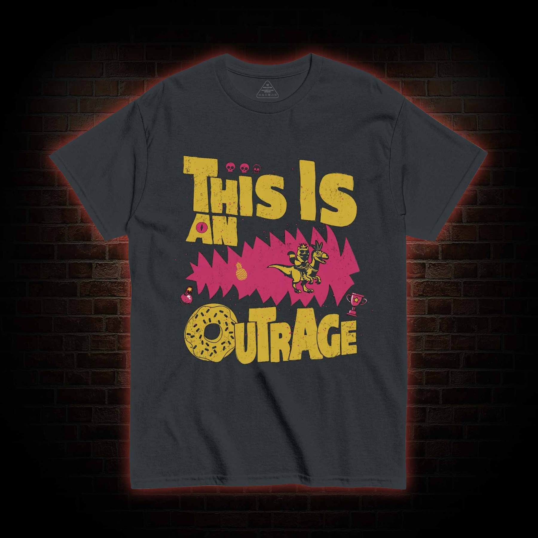 This is an Outrage T-shirt