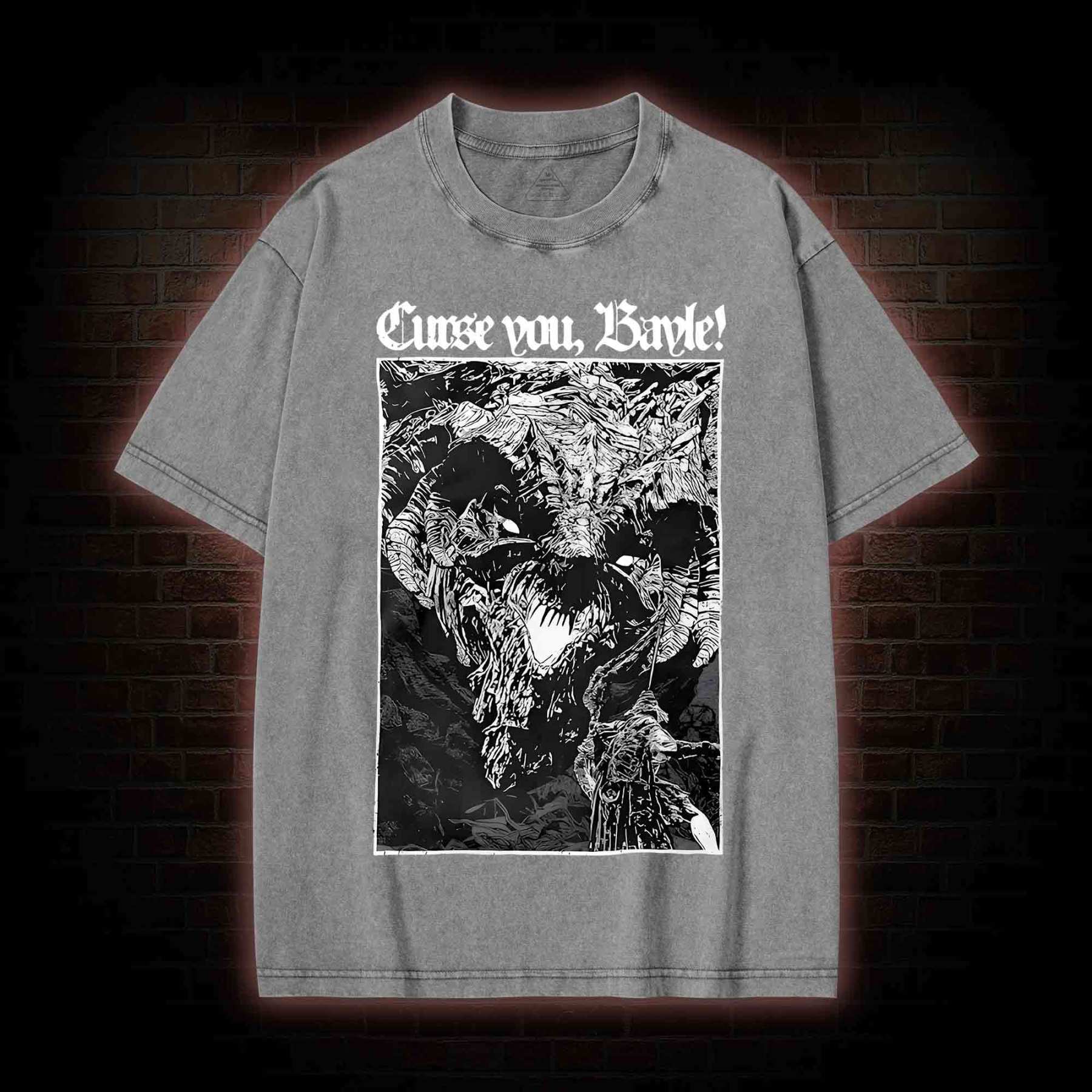 Curse You Bayle! Washed T-shirt