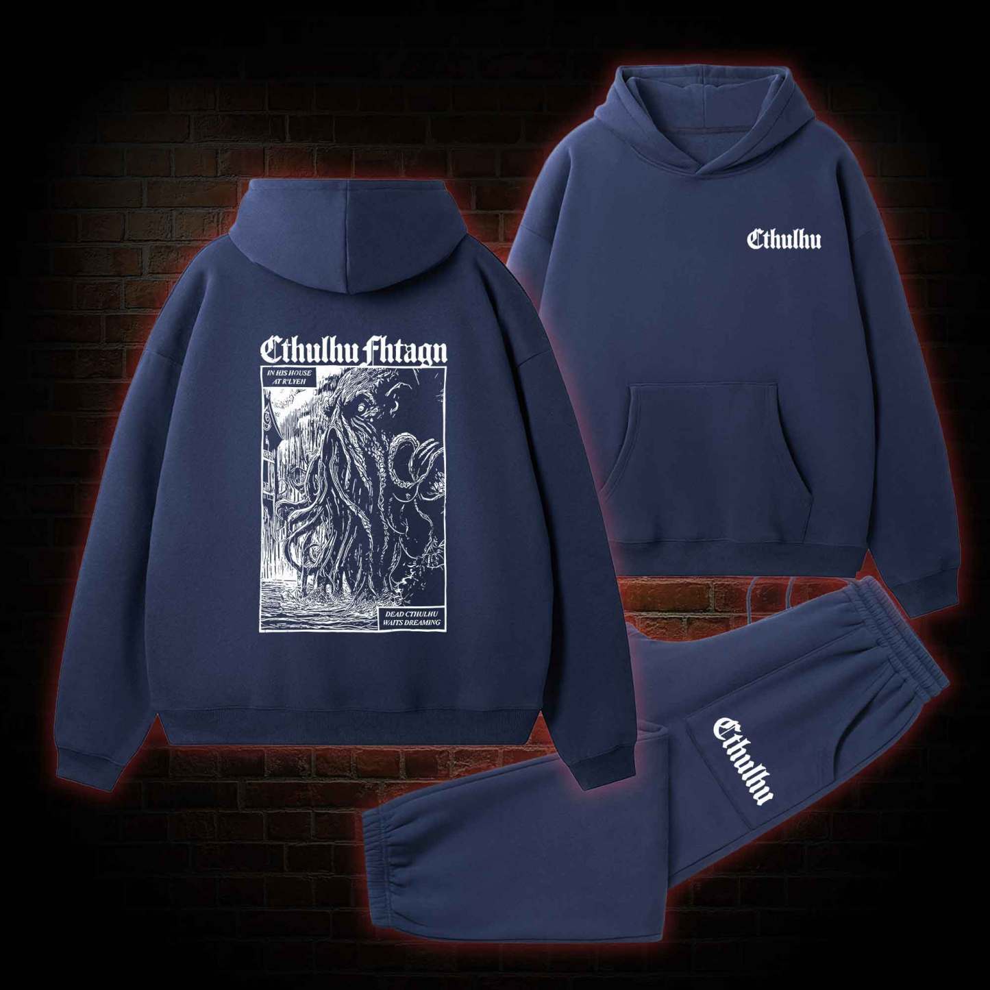 Cthulhu Fhtagn Fleece Hoodie Set