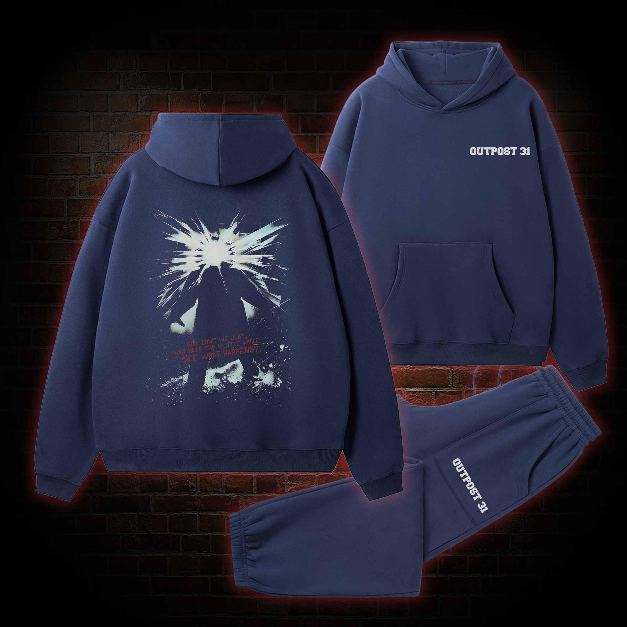 Retro The Thing Fleece Hoodie Set