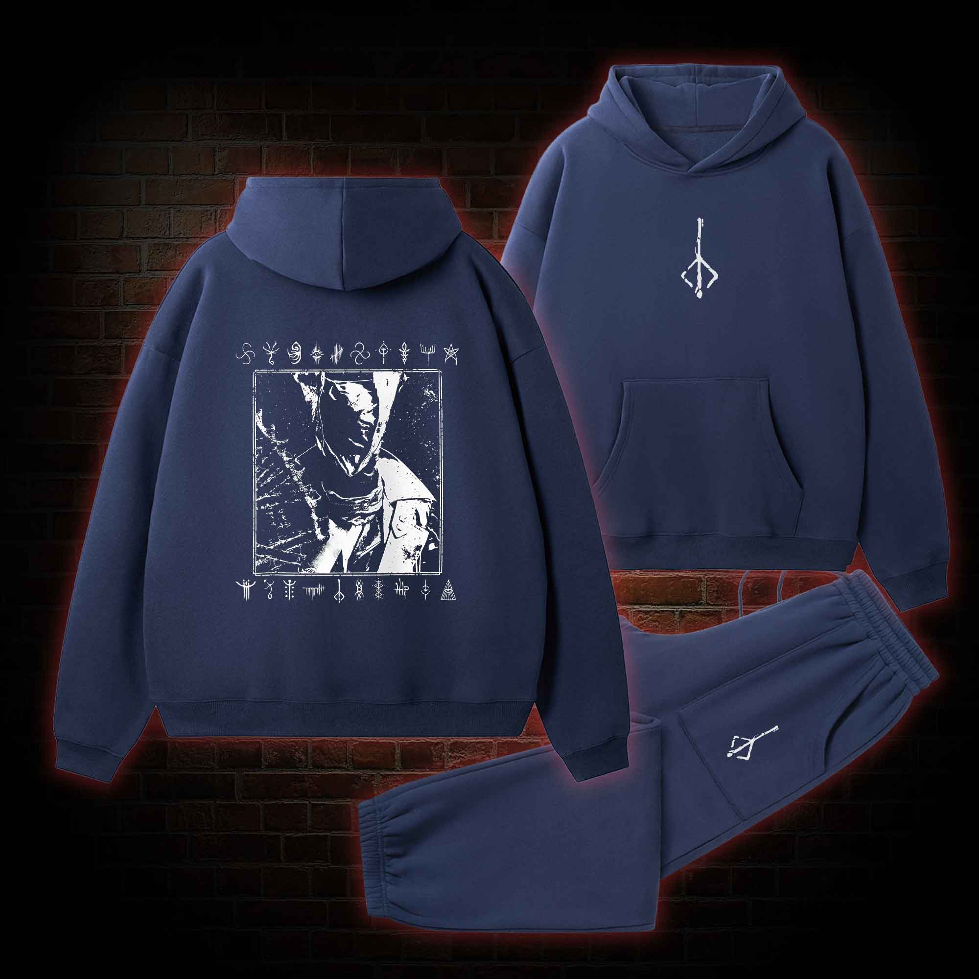 Blood Hunter Vintage Fleece Hoodie Set
