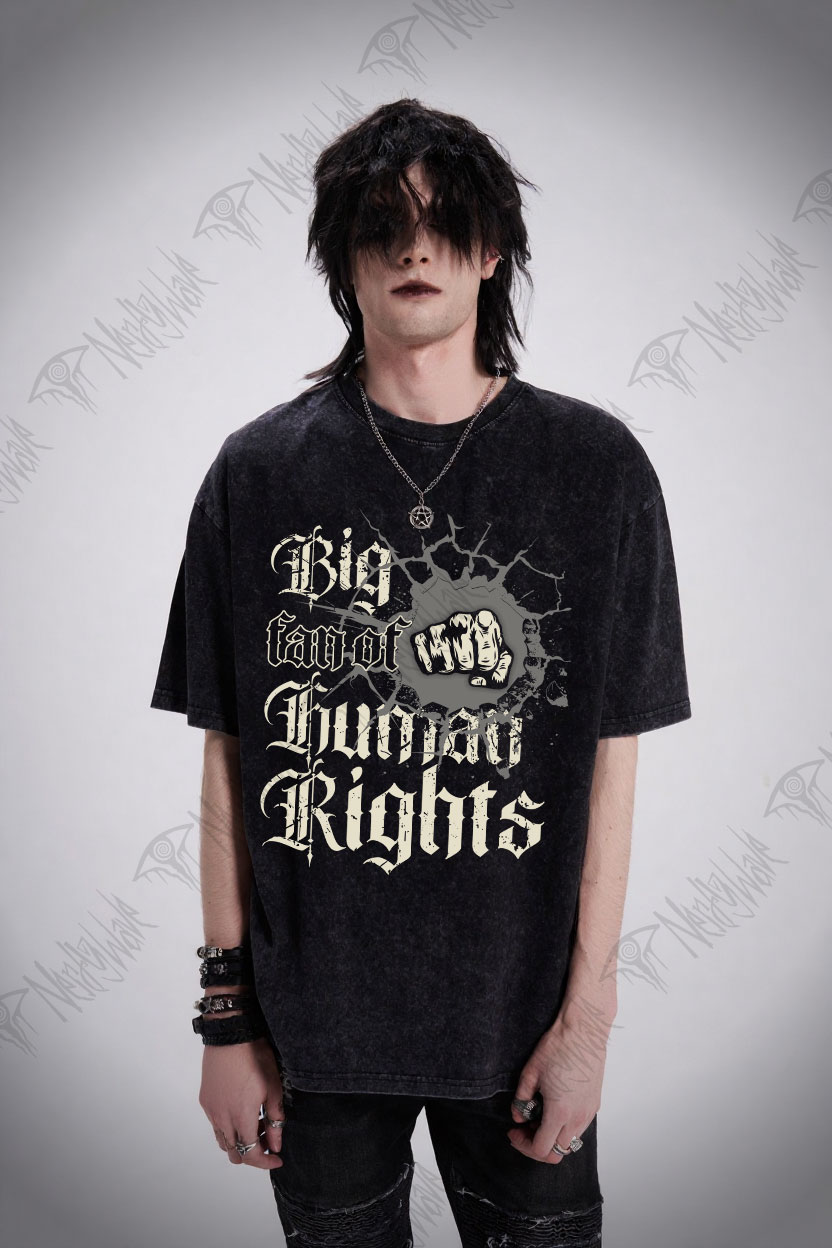 Vintage Big Fan of Human Rights Washed T-shirt