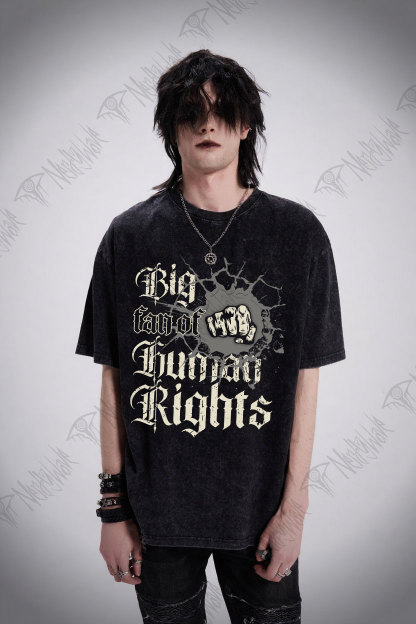 Vintage Big Fan of Human Rights Washed T-shirt