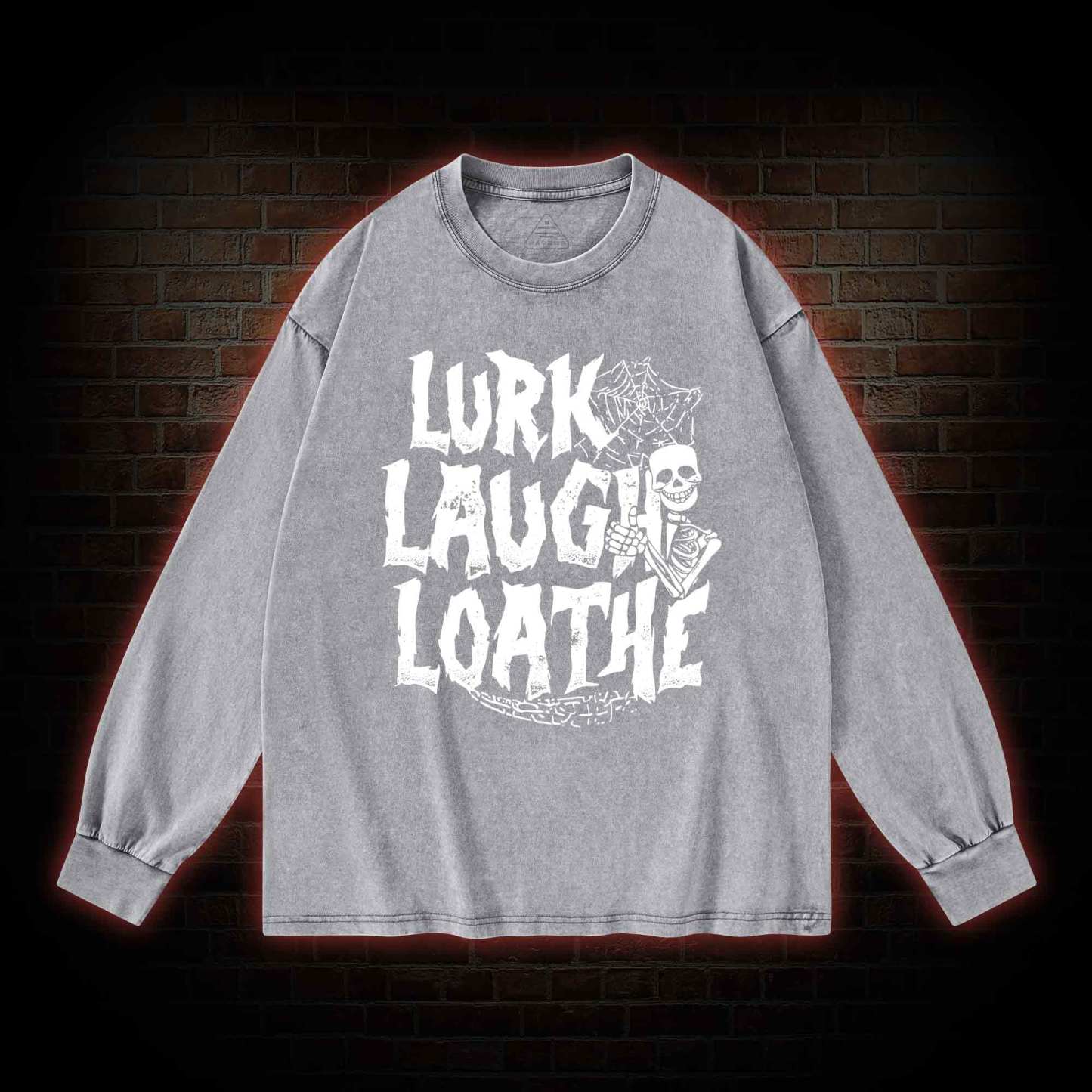 Lurk Laugh Loathe Washed Long-Sleeve T-shirt