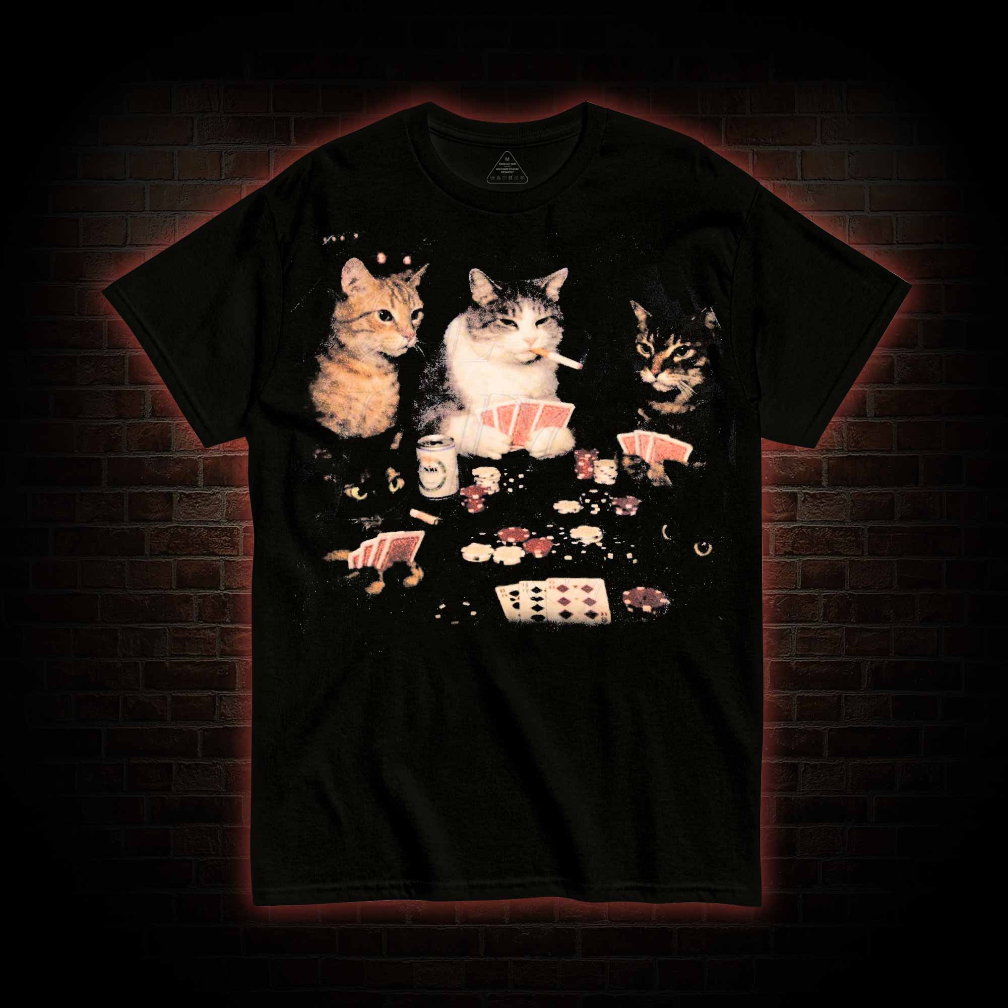 Cats Playing Poker T-shirt