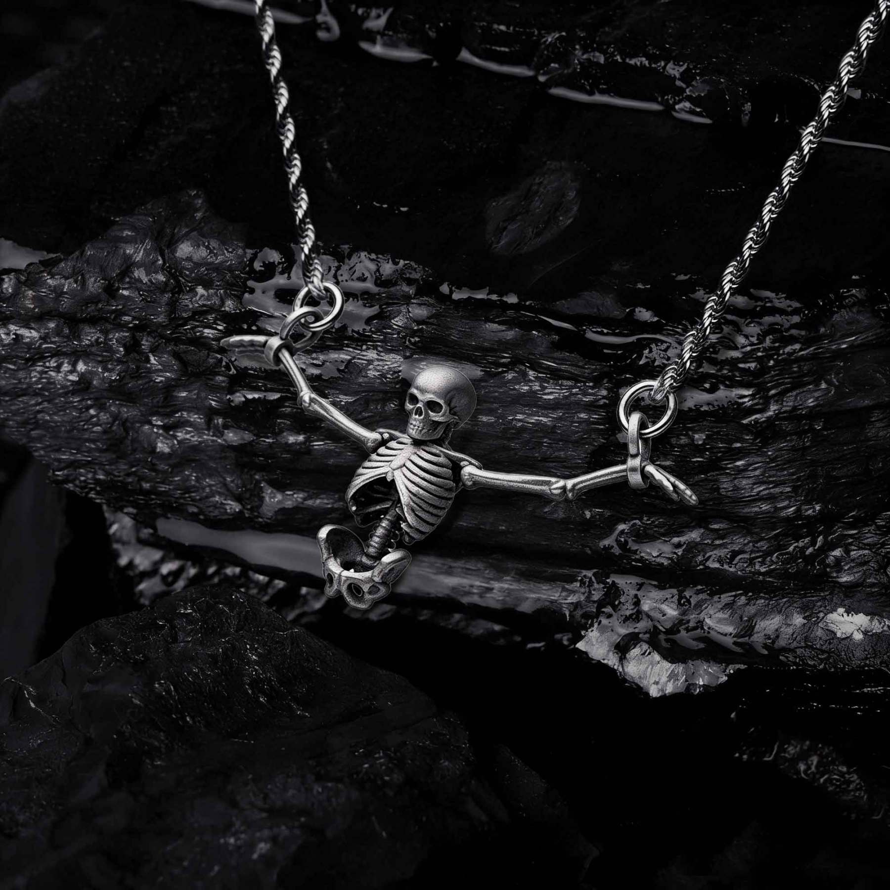 The Prisoner Skeleton Sculptural Necklace
