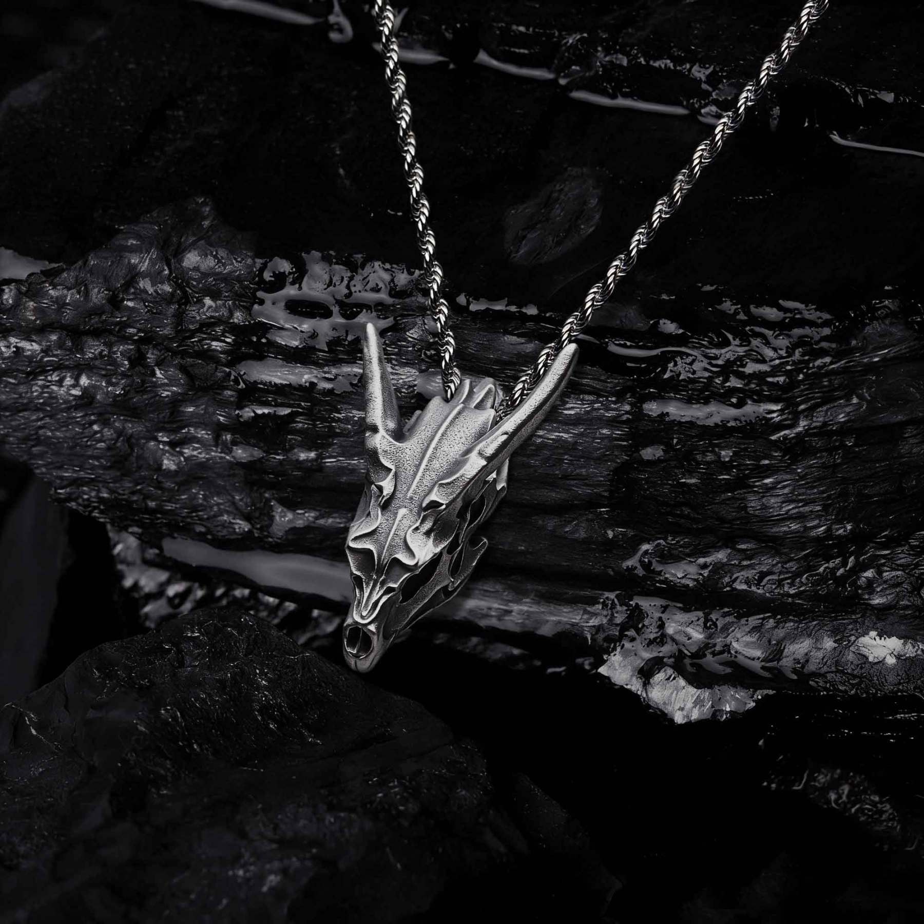 Viking Dragon Sculptural Necklace