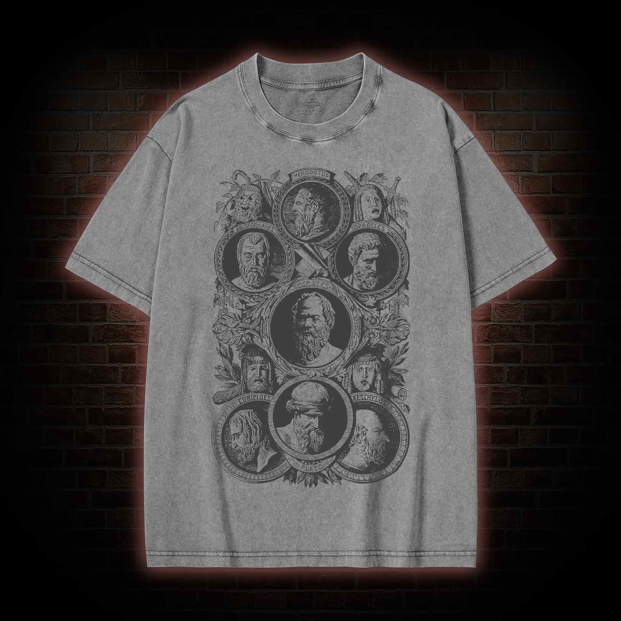 Greek Philosophers Washed T-shirt