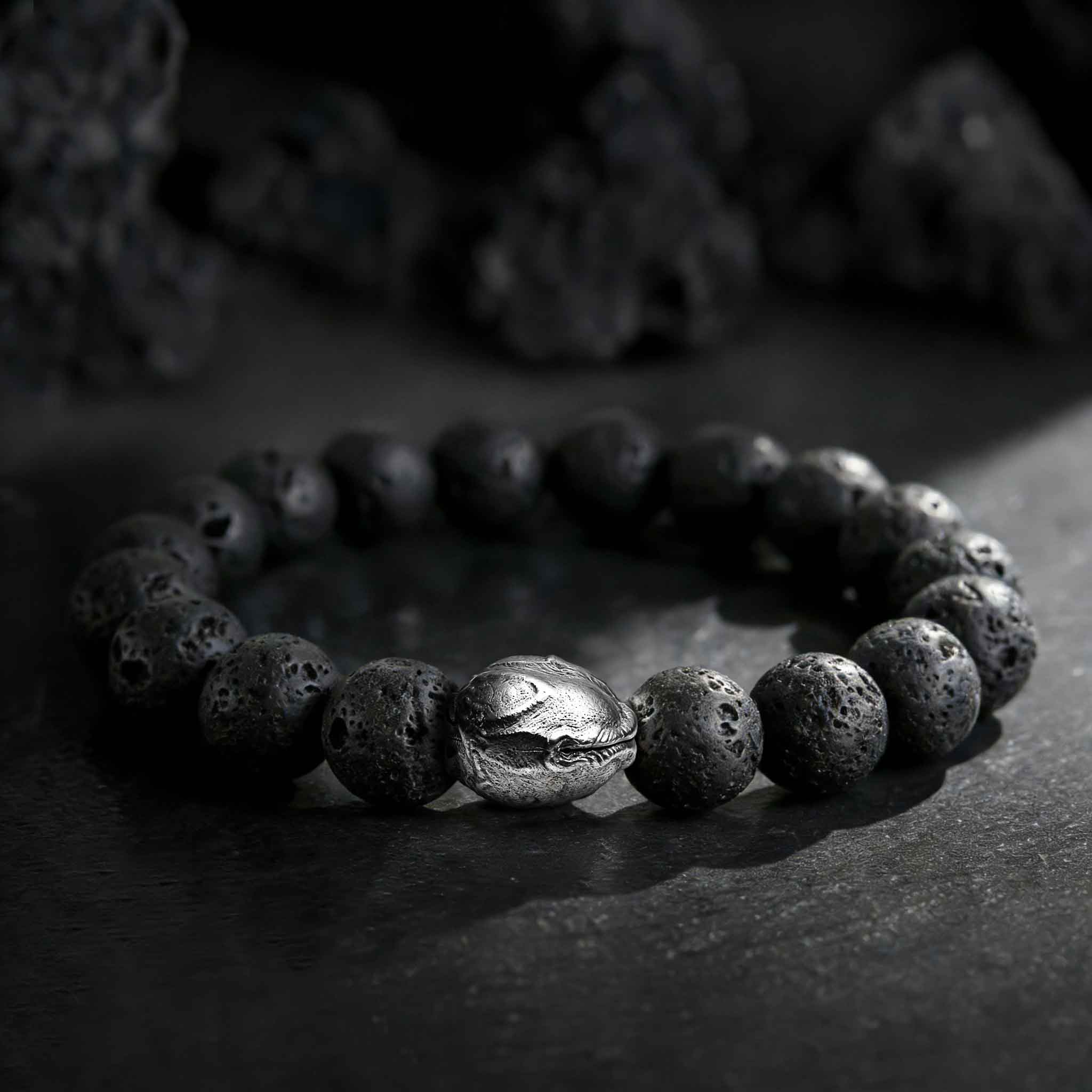 10 Lava Stone Beaded Bracelet