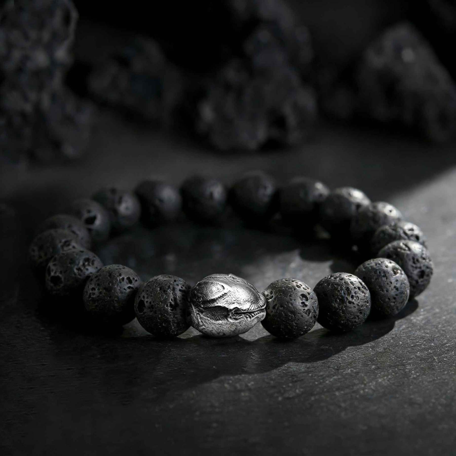 10 Lava Stone Beaded Bracelet
