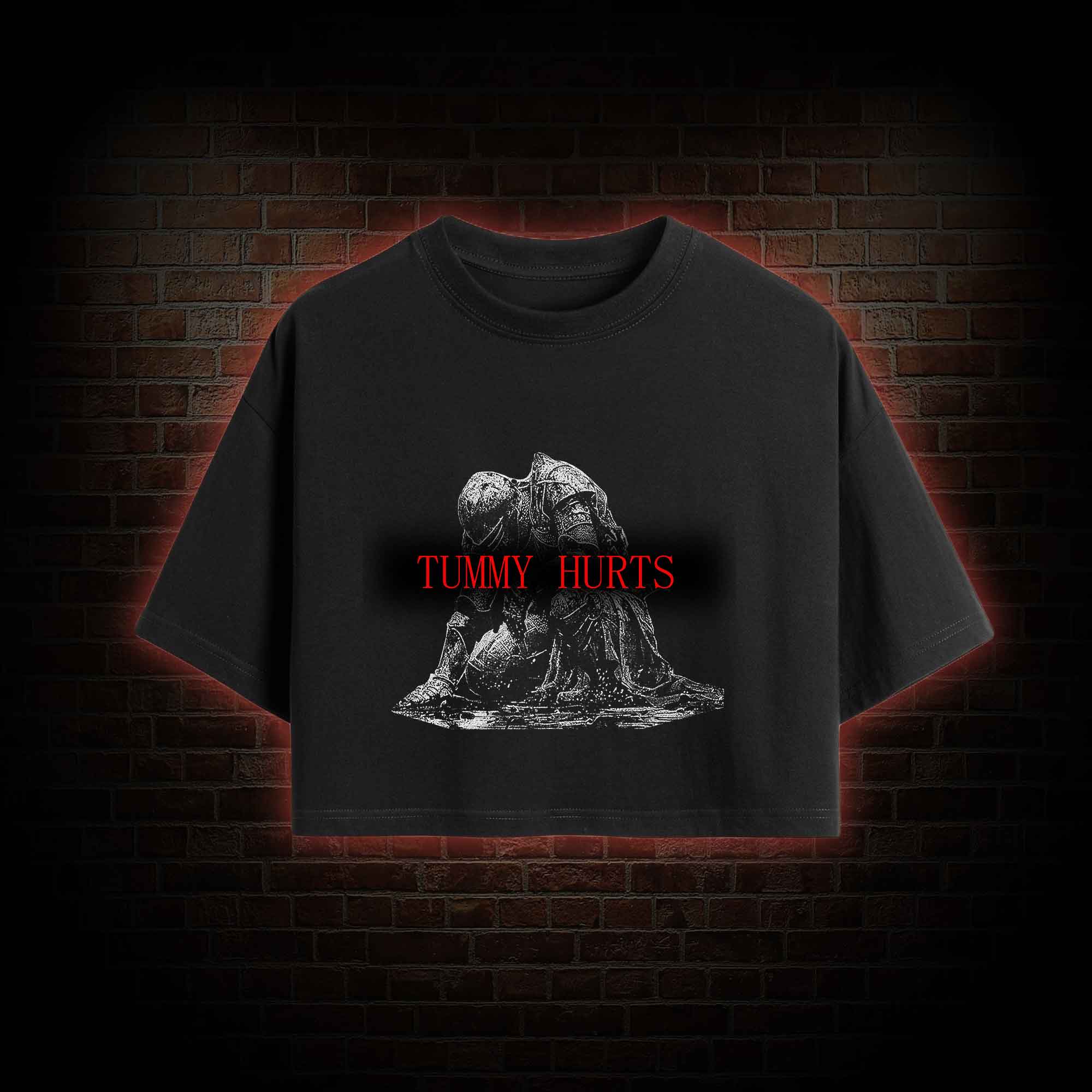 Retro Tummy Hurts Women's Crop Top