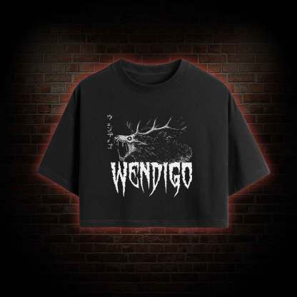 Wendigo Scary Monster Crop Top