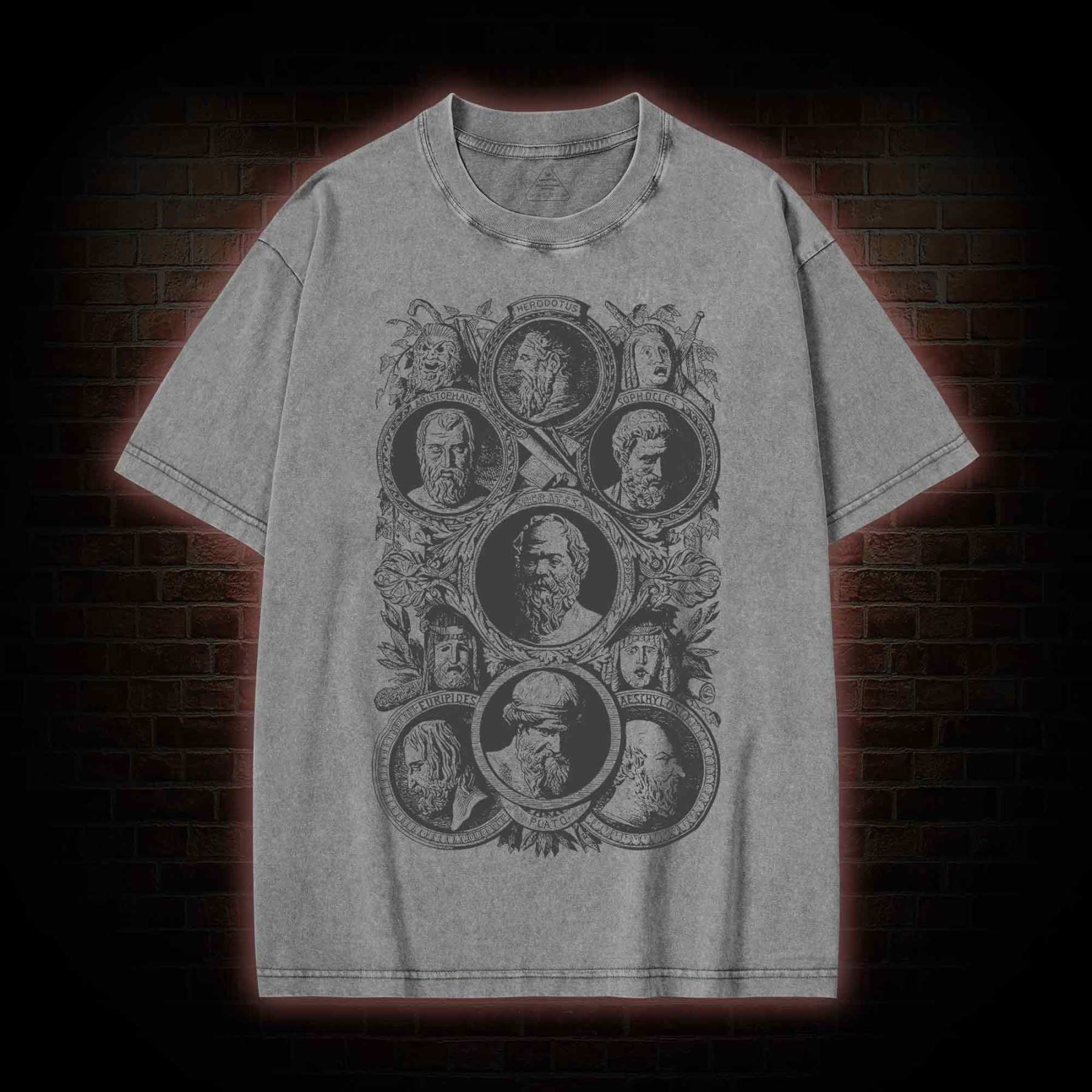 Greek Philosophers Washed T-shirt