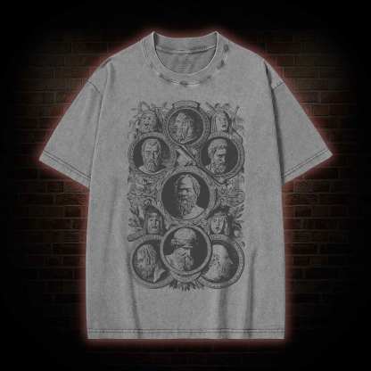 Greek Philosophers Washed T-shirt