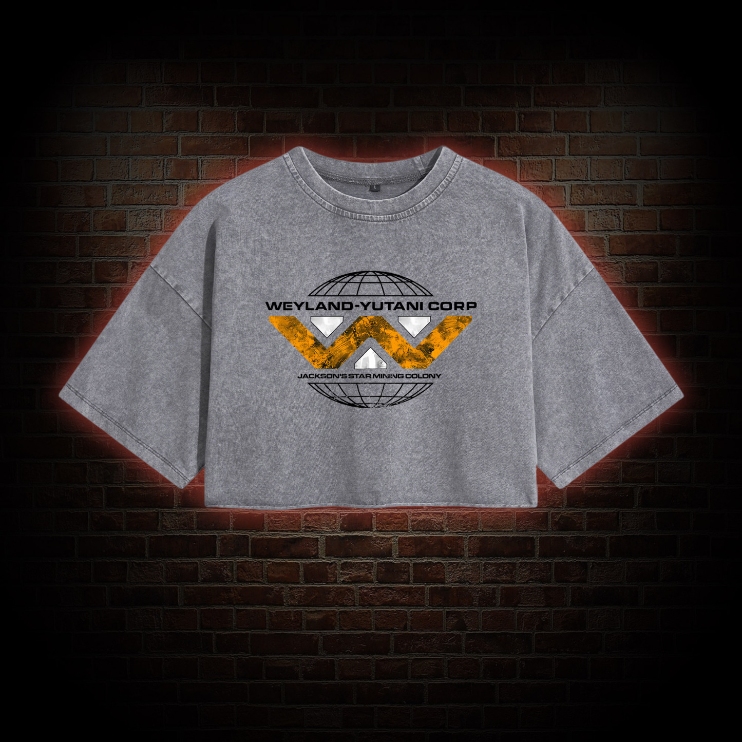 “Building Better World” Washed Cropped T-shirts