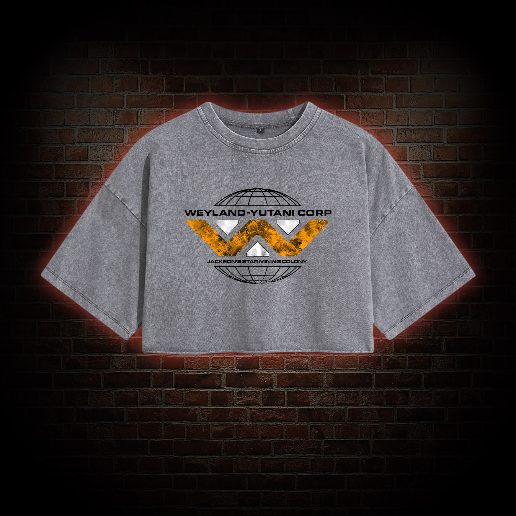 “Building Better World” Washed Cropped T-shirts