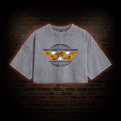 “Building Better World” Washed Cropped T-shirts