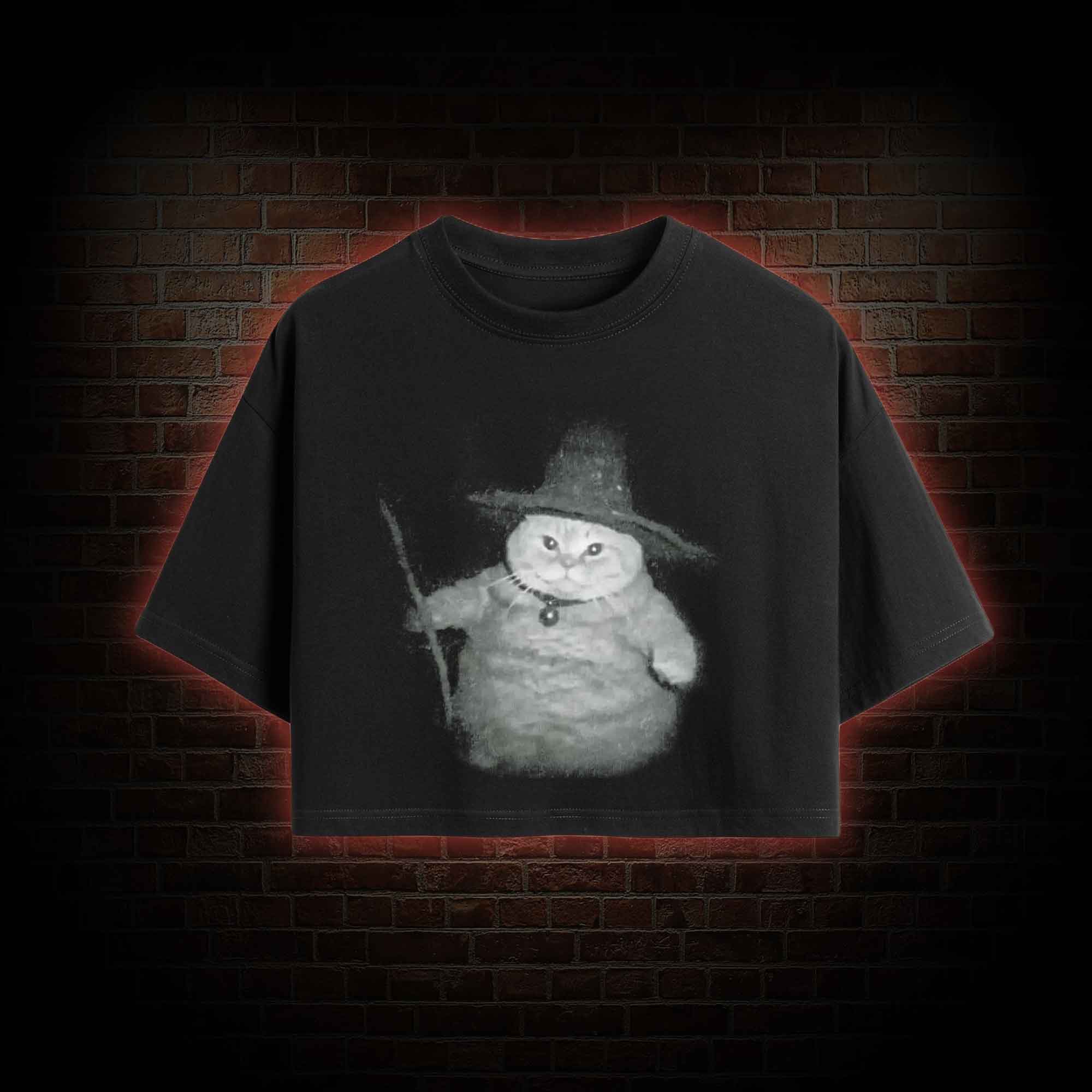 Wizard Cat Crop Top
